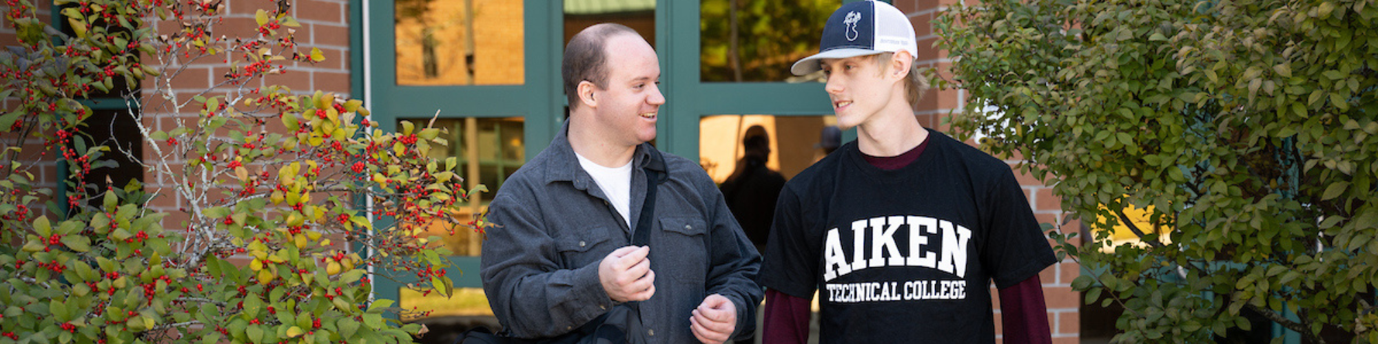 Students walking on campus