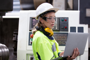Student in an industrial maintenance role